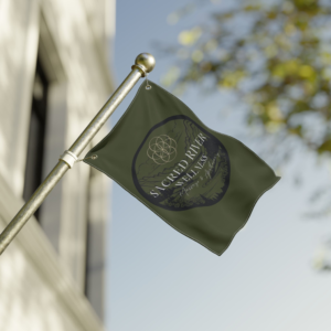 ✧ Sacred River Wellness ✧ Vibrant Double-Sided Flag
