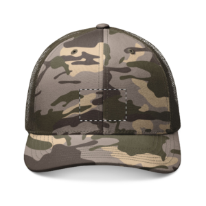 Camo Style Mesh Trucker Hat – Embroidered