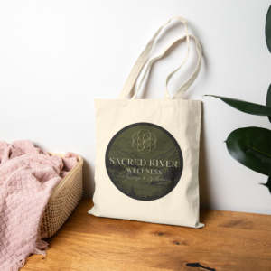 ✧ Sacred River Wellness ✧ Cotton Canvas Tote Bag
