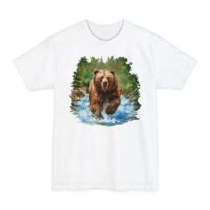 Bear Running River Graphic T-Shirt — Wilderness Wildlife Tee