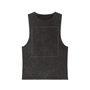 Unisex Stonewash Muscle Tank – Printed