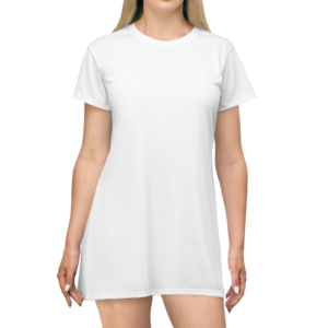 Women's Casual T-Shirt Dress – Full-Print