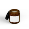 Amber Jar + Black Lid