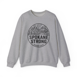 SPOKANE STRONG | Dark Emblem Crewneck | 100% Proceeds Support Spokane Complex Fire Relief Fund