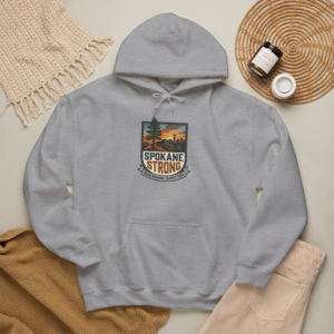 SPOKANE STRONG | Memorial Crest Hoodie | 100% Proceeds Support Spokane Complex Fire Relief Fund