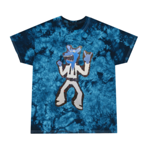 Blue Shibori Disco Graphic T-Shirt