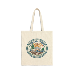 SPOKANE STRONG | Retro-Badge Tote Bag | 100% Proceeds Support Spokane Complex Fire Relief Fund