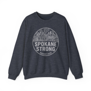 SPOKANE STRONG | Light Emblem Crewneck | 100% Proceeds Support Spokane Complex Fire Relief Fund