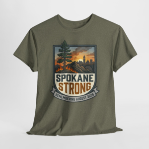 SPOKANE STRONG | Memorial Crest T-Shirt | 100% Proceeds Support Spokane Complex Fire Relief Fund