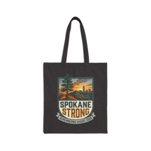 SPOKANE STRONG |  Dark Memorial Crest Tote Bag | 100% Proceeds Support Spokane Complex Fire Relief