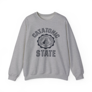 Catatonic State Crewneck Sweatshirt — Vintage Collegiate Graphic